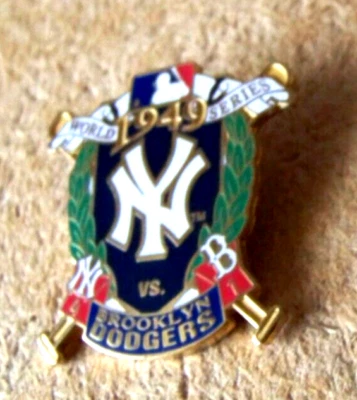 1949 NY New York Yankees pin vs Brooklyn Dodgers World Series MLB - Image 1 of 4