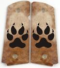 Cougar Paw On Faux Bone Custom Compact Officer 1911 Grips