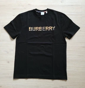 Burberry Men's Logo Black Cotton T-Shirt,Size M - Picture 1 of 8