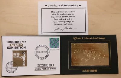 St. Vincent - Year of the Ox 24K Gold Stamp with First Day Cover and COA - MNH - Image 1 of 2