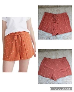 Pantalones Cortos Madewell Drapey Pull-On Skort Grande Lunares Tiro Alto Corbata Frontal - Imagen 1 de 11