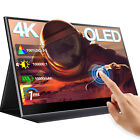 Oled Touch Screen Monitor 15.6" 4K 60Hz Gaming Display W/Battery 100% Dci-P3