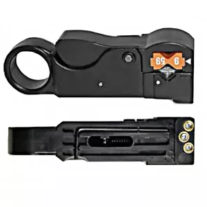 Platinum Tools 15034C - rotierende 3-stufige Koaxialkabel-Abisolierzange für RG59 RG6 RG62 - Bild 1 von 1