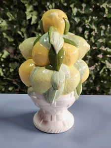 VGC: VINTAGE MID 20TH CENTURY ITALIAN CERAMIC LEMON TOPIARY TREE / SCULPTURE - Picture 1 of 6