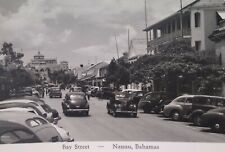 Bahamas RPPC Postcard Early 1900s Rare HTF Nassau Bay Street Cars 