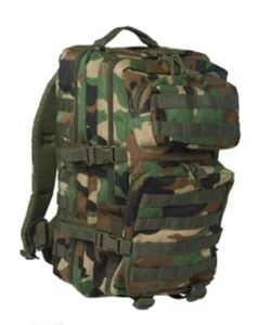 Us Assault Outdoor Leisure Daypack Molle Backpack 50L Large Woodland Camouflage - Picture 1 of 2