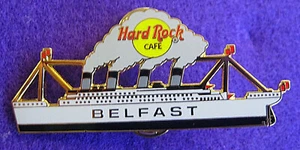BELFAST TITANIC SHIP WHITE STAR LINE H&W SHIPYARD GOLD Hard Rock Cafe PIN LE - Picture 1 of 1