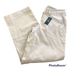 New Ll Bean Womens Camden Twill Trousers Classic Fit Size 4 Stone Chino Pants