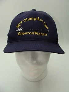 M/T Chang-Lin Tien Chevron Texaco Adjustable Snapback YoungAn Dark Blue Hat - Picture 1 of 7