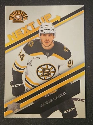 23-24 Upper Deck Bruins Centennial Jakub Lauko 🚨🚨🚨 Next Up Rookie - Image 1 of 2