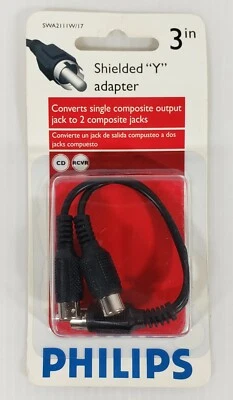 Adaptador en Y blindado Philips 3 pulgadas NUEVO sellado Foto 1 de 4