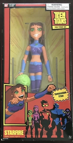 2004 BanDai Teen Titans Go! Starfire 9" Tamaranian Titan Action Figure In Box Cover