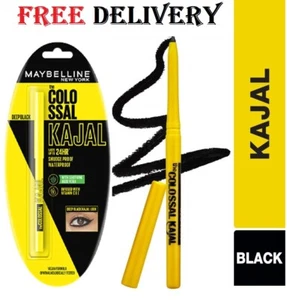 1x Maybelline New York Kajal Super Kohl Black Intense Eyeliner Long lasting 24Hr - Picture 1 of 11