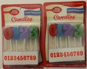 Betty Crocker Birthday Candle Numbers cupcake size blue green purple red numders