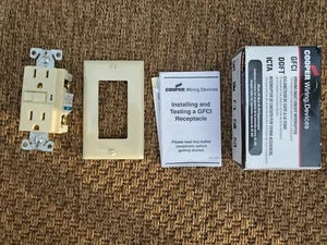 Cooper Elfenbein Schwerlast Qualität GFCI GFI Buchse Steckdose NEMA 5-15R 15A VGF15V - Bild 1 von 2