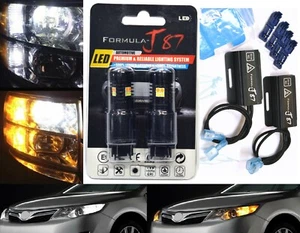LED Switchback Light 3030 White Amber 4114 Bulbs Resistors DRL Daytime Replace - Picture 1 of 12