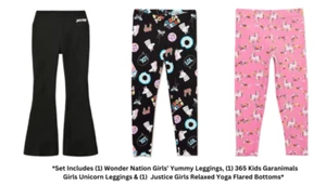 Girls Wonder Nation/Justice/Garanimals Novelty Assorted Leggings SZ L(10/12) LOT - Picture 1 of 4