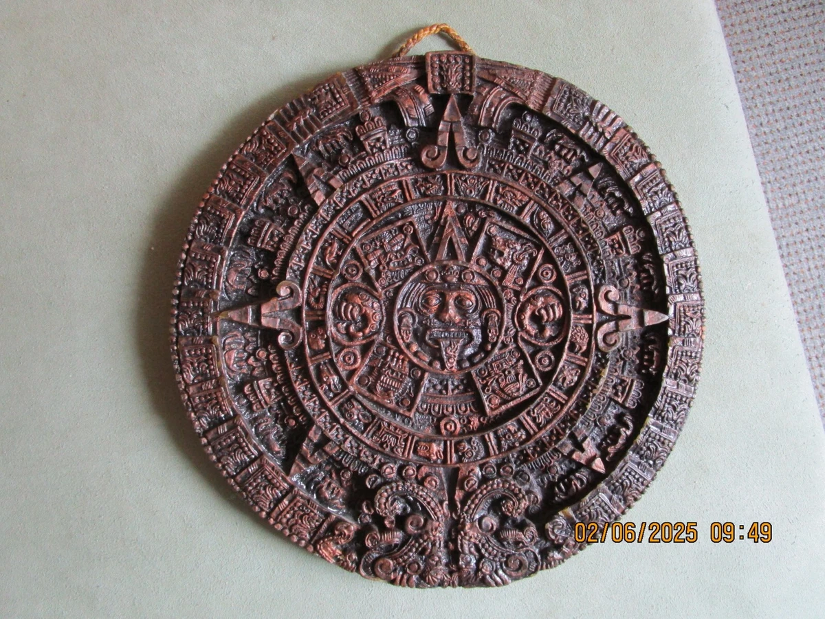 Maya-Kalender Wandteppich | Azteken-Muster, Flanell-Material – Verschiedene Größen (z.B. 236 X 180 Cm) – Für Wohnzimmer, Schlafzimmer