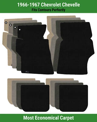 Передние и задние коврики Lloyd Velourtex для Chevrolet Chevelle 1966-1967 годов выпуска  - Изображение 1 из 4