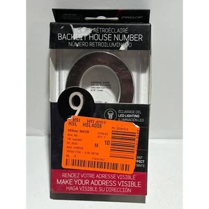 Klassen 5 in. Satin Nickel LED Backlit House Number 9- AL66009 - Picture 1 of 12