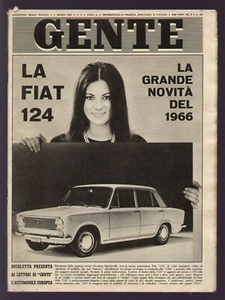 GENTE 9/1966 FIAT 124 RITA PAVONE PAMELA TIFFIN GIGLIOLA CINQUETTI ROMINA POWER - Imagen 1 de 1