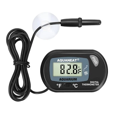 AQUANEAT Aquarium Thermometer Digital Fish Tank Terrarium Water Temperature Test - Image 1 of 4