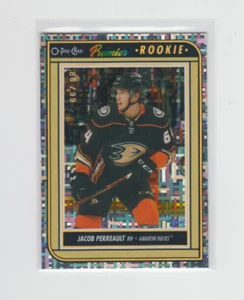 22/23 OPC Anaheim Ducks Jacob Perreault Rainbow Foilboard RC card #P-83 Ltd #/99 - Bild 1 von 2