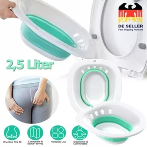 Faltbar Sitzbad Bidet Sitzbadewanne Sitzwanne Toiletteneinsatz Einsatzbidet 2.5L - Bild 1 von 11