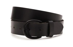 Wonder Nation Boys Black Leather Belt Size M 37" Length New - Picture 1 of 2