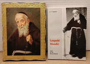 Leopold Mandic : Saint of the Reconciliation - 1985 - Wood Icon & Paperback - Foto 1 di 7