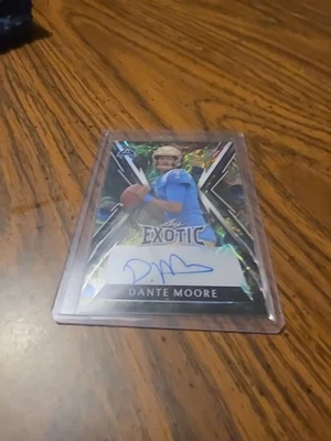2023 Leaf Exotic Multisport Dante Moore Peacock Autograph Auto 1/2 Oregon Ducks - Image 1 of 2