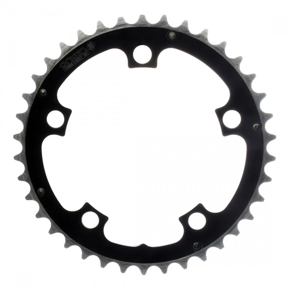 Origin8 38T Alloy Chainring 110mm BCD 5-Bolt for 8/9/10-Speed, Ramped & Pinned - Image 1 of 1
