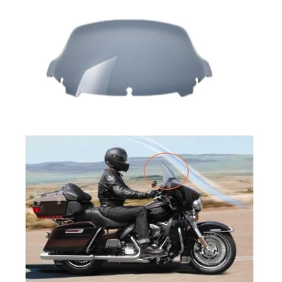 Smoke 10.5" Wave Windshield Windscreen For Harley Touring Street Glide 2014-2023 - Image 1 of 4