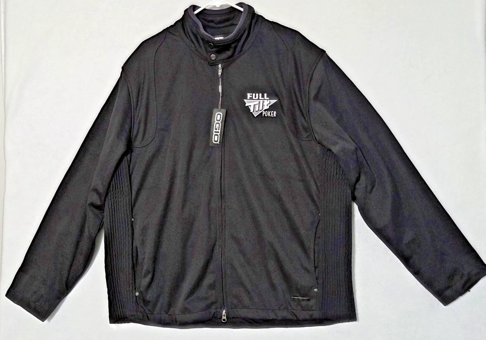 Ogio Full Tilt Poker Logo Outlaw Full Zip Jacket Size XXL Black NWT - Image 1 of 4
