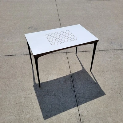 Mesa auxiliar de nido de abeja Heywood Wakefield Contessa moderna de mediados de siglo rara Foto 1 de 4