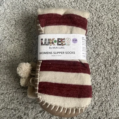 LUK * EES By MUK LUKS Womens Slipper Socks S/M 5-7 New - Image 1 of 4