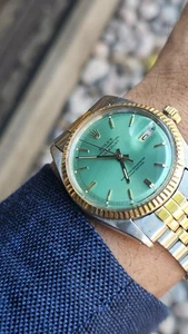 Vintage Rolex Datejust 1601 Olive Green Dial Men's Automatic Watch 1968 - Picture 1 of 24