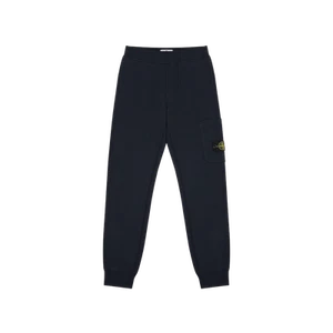 (Kids) Stone Island 61540 Heavy Cotton Fleece Cargo Joggers Navy Blue - 23SS - Picture 1 of 4
