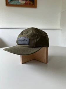 Filson Waxed Canvas Leather Patch 5 Panel Hat - Otter Green - Made in USA - 2016 - Picture 1 of 8