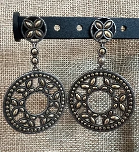 John Hardy Batu Kawung Drop Earrings in 18K Yellow Gold and Sterling Silver - Picture 1 of 5
