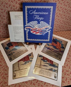 Vintage Patriotic Lmtd Ed. Set (4) Remember America Series Flag Color Foils~NOS - Picture 1 of 14