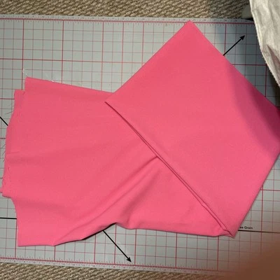 Bright Pink Poly Cotton pants weigh fabric  72” x 44” new unused - Image 1 of 4