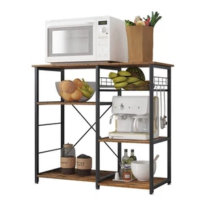 soges 3 Tier Kitchen Bakers Rack Utility Microwave Oven Stand Storage Cart Works - Picture 1 of 8