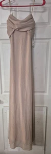 VESTIDO BETSY & ADAM CHAMPAGNE GLITTER TUL TALLA 4 - Imagen 1 de 7