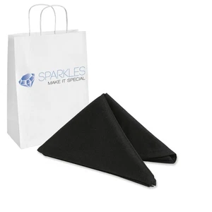 10 pcs 17"x17" inch Polyester Cloth Napkin - Black - Wedding Linen cf - Picture 1 of 6