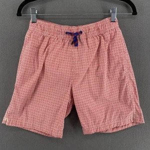 J Crew Crewcuts Swim Trunks Kids 14 Red Beach Pool Retro Shorts - Picture 1 of 11