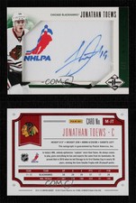 2012-13 Panini Limited Monikers Signatures Emerald /5 Jonathan Toews Patch Auto