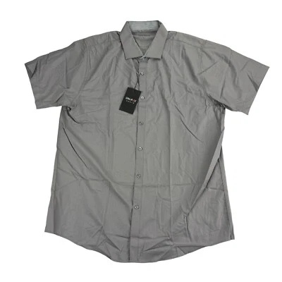 Camisa Galaxy by Harvic Para Hombres Secado Rápido Calce Ajustado Manga Corta Abotonada Gris XL Foto 1 de 4