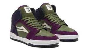 Lakai x Pharcyde Telford Grape/Olive Suede Shoe, sizes UK8 to 11. SALE RRP £110 - Picture 1 of 6