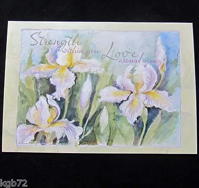 Leanin Tree Sympathy or Funeral Greeting Card Flowers Multi Color R122 Memorial - Image 1 of 2